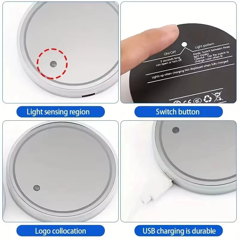 7 Colors LED Car Coasters Cup Holder