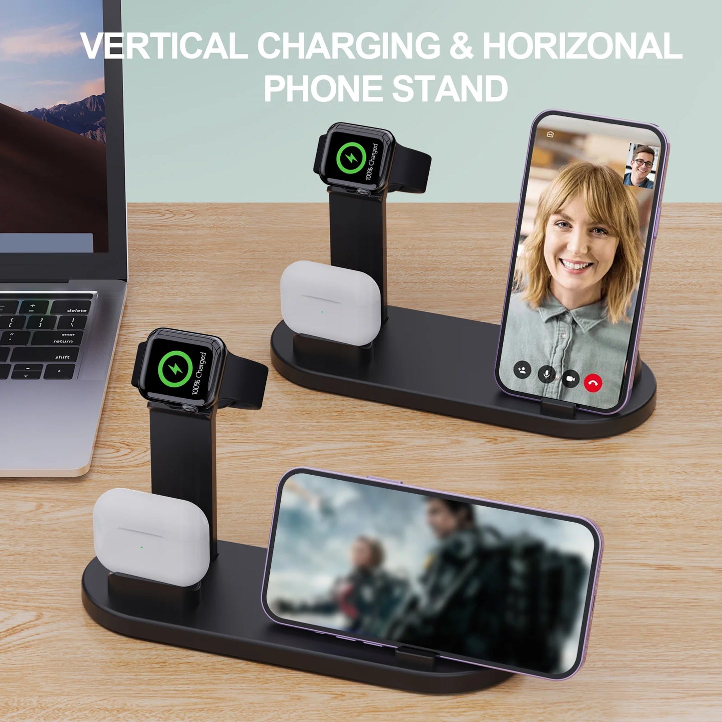 6 In 1 Wireless Charging Dock Station